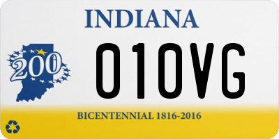 IN license plate 010VG