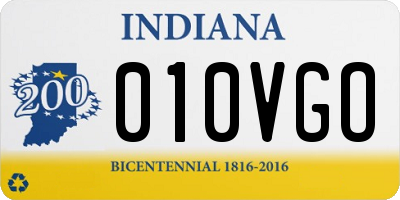 IN license plate 010VGO