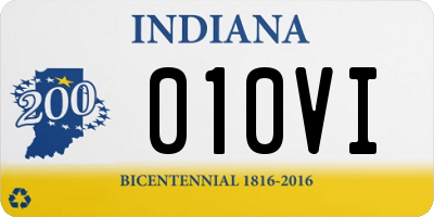 IN license plate 010VI