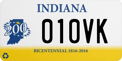 IN license plate 010VK