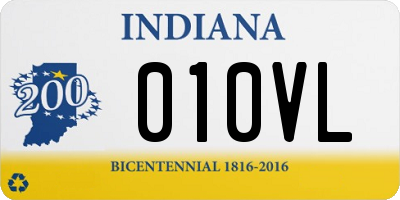 IN license plate 010VL