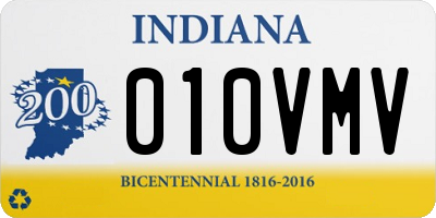 IN license plate 010VMV
