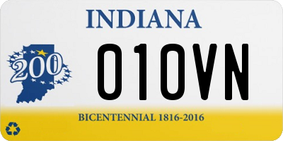 IN license plate 010VN