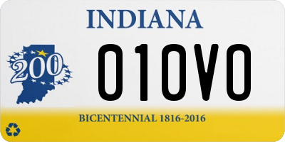 IN license plate 010VO