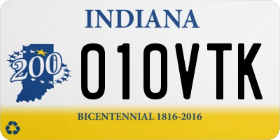 IN license plate 010VTK
