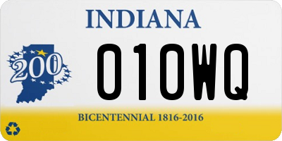 IN license plate 010WQ