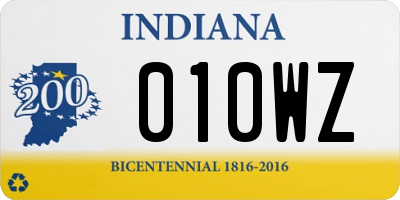 IN license plate 010WZ