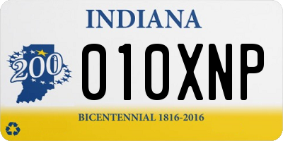 IN license plate 010XNP