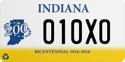 IN license plate 010XO