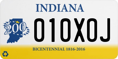 IN license plate 010XOJ