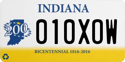 IN license plate 010XOW