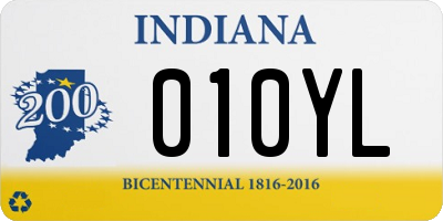 IN license plate 010YL