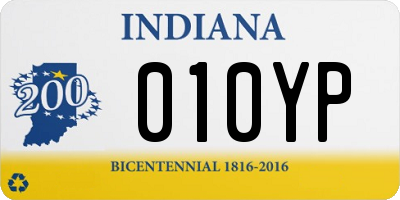 IN license plate 010YP