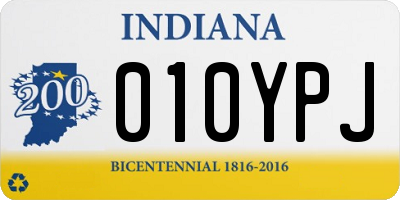 IN license plate 010YPJ