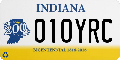 IN license plate 010YRC