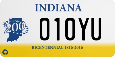 IN license plate 010YU