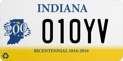 IN license plate 010YV