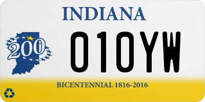 IN license plate 010YW