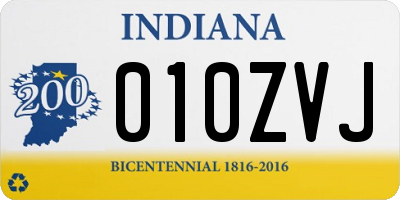 IN license plate 010ZVJ
