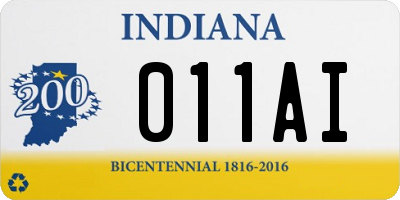 IN license plate 011AI