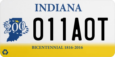 IN license plate 011AOT
