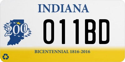 IN license plate 011BD