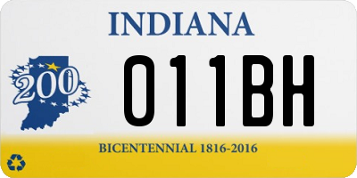 IN license plate 011BH