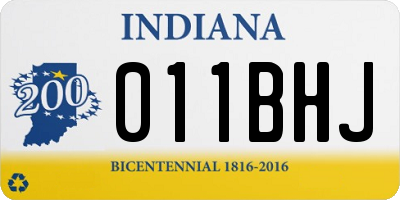 IN license plate 011BHJ