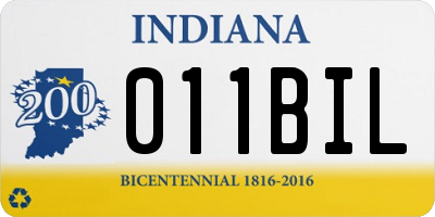 IN license plate 011BIL
