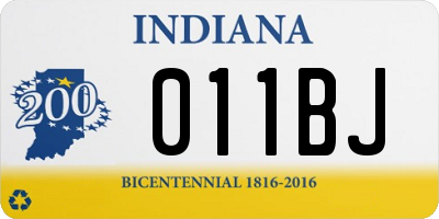 IN license plate 011BJ