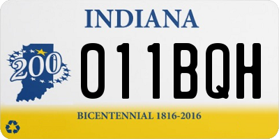 IN license plate 011BQH