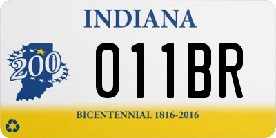 IN license plate 011BR