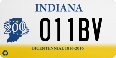 IN license plate 011BV