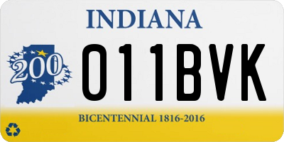 IN license plate 011BVK