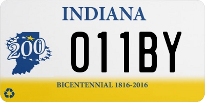 IN license plate 011BY