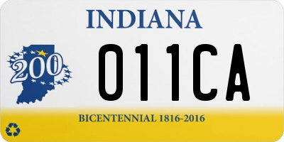 IN license plate 011CA