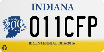 IN license plate 011CFP