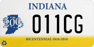 IN license plate 011CG