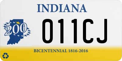 IN license plate 011CJ