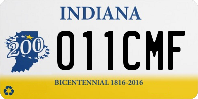 IN license plate 011CMF