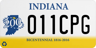 IN license plate 011CPG