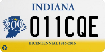 IN license plate 011CQE