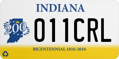 IN license plate 011CRL