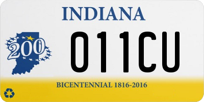 IN license plate 011CU