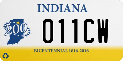 IN license plate 011CW