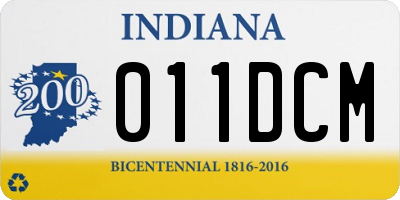 IN license plate 011DCM