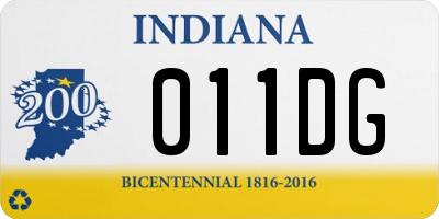 IN license plate 011DG