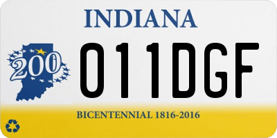 IN license plate 011DGF