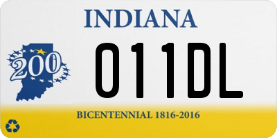 IN license plate 011DL