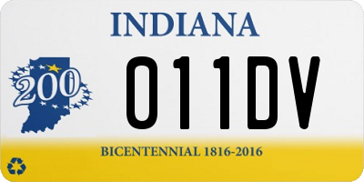 IN license plate 011DV